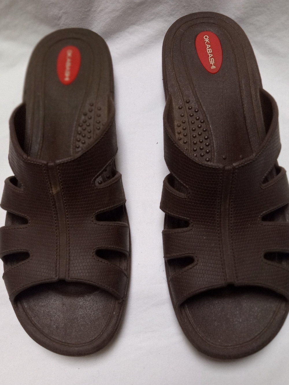 Okabashi Women's Dark Brown Slide Sandals